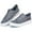 Gray, variant on JENN ARDOR Women Fashion Canvas Sneakers Slip On Shoes with Elastic Low Top Casual Walking Shoes Flats