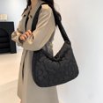 thumbnail image 2 of Bolso Hobo Plumón para Mujer Bolso Informal Ligero Bolso para Citas Diarias (negro), 2 of 9