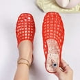 thumbnail image 2 of Women's Mesh Hollow Out Jelly Mule Shoes, Closed Toe Slip On Summer Flats, Breathable Casual Beach Sandals for Women, 2 of 9