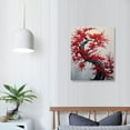 thumbnail image 2 of Chilfamy Red Flowers Canvas Wall Art Home Decoration for Bathroom Living Room Bedroom Office Gift Ideas 16x20in, 2 of 5