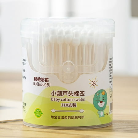 

Uysin 330pcs Small Gourd Head Cotton Box Portable Cotton Cleaning Cotton Stick