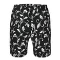 thumbnail image 3 of Logiee Black White Leaves Print Mens Swim Trunks Quick Dry Board Shorts,Breathable Hawaii Beach Shorts Swimwear Bathing Suits-XX-Large, 3 of 6