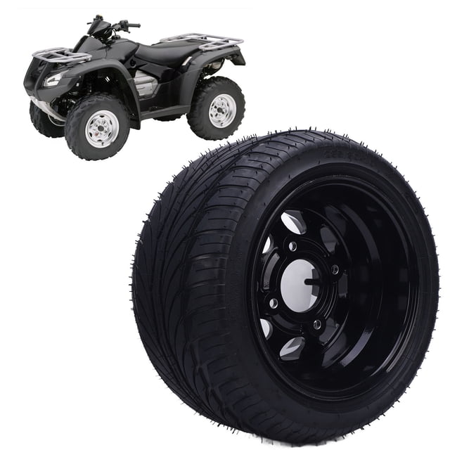 ATV Tire, 10 Inch All Terrain Tread, Protruding Design for Stability Grip, 6PR Puncture Proof Layer, Fits ATV UTV Go Kart Cart or Garden Lawn Mower