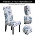thumbnail image 5 of Unique Bargains Stretch Spandex Dining Chair Covers Set of 6, Gray and Blue, 5 of 7