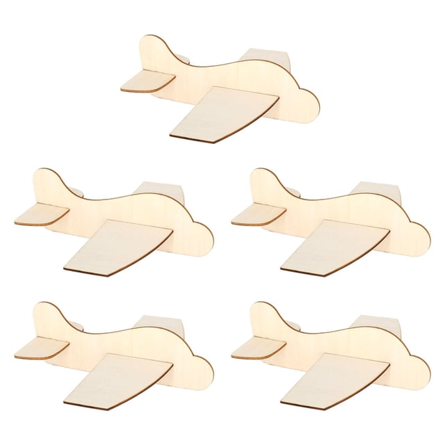 5 Piezas Avión Artesanal Ensamblar Avión Juguete Suministro de Fiesta Modelo de Madera Aviones Planeador de Madera Modelo de Avión para Carnavales Cum