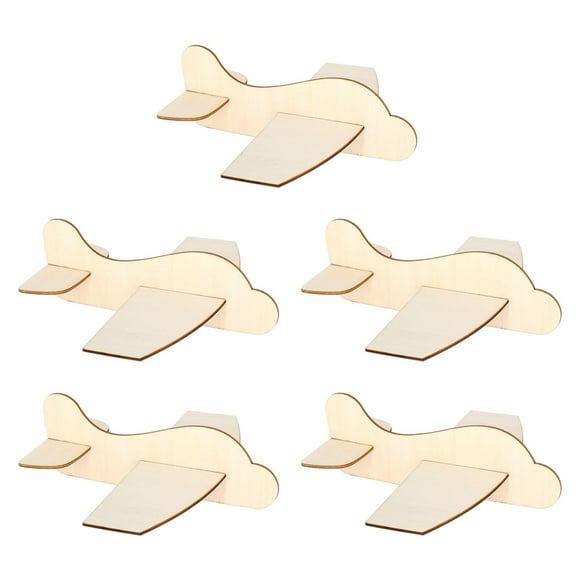 Modelo de avión planeador de madera, 5 uds., avión de madera, artesanía, imaginación, modelo de madera, aviones para festivales, vacaciones, proyectos
