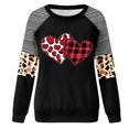 thumbnail image 6 of Valentines Day Sweatshirts, Heart Print Sweatshirt for Women, Crew Neck Long Sleeve Sweatshirts Women Valentine's Day Love Printed Raglan Long Sleeved Sweatshirt, 6 of 6