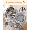 thumbnail image 3 of 81.1"H Cat Tree Cat Tower for Indoor Cats, Plush Multi-Level Cat Condo with Scratching Posts, Perches, Caves, Hammock, Light Gray, 3 of 7
