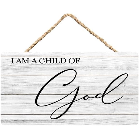 Rustic Wooden Sign Decor - I Am A Child Of God 1 - Wood Plaque Home & Office Inspirational Gifts Hanging Wall Signs 6x12 IN