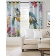 thumbnail image 2 of Sea Turtle Coastal Blackout Curtains for Bedroom Living Room Darkening Curtains 96 Inches Long Blue Nautical Summer Beach Ocean Window Curtain 2 Panels Set Window Treatment Grommet Drapes 52"x96", 2 of 9