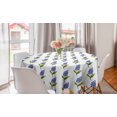 thumbnail image 1 of Flower Round Tablecloth, Delicate Floral Pattern with Watercolor Paint Lilac, Circle Table Cloth Cover for Dining Room Kitchen Decor, 60", Lime Green Ceil Blue, by Ambesonne, 1 of 2
