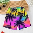 thumbnail image 5 of Boys Swim Trunks Summer Elastic Waist Board Beach Shorts Casual Printed Vacation Surfing Swimming Trunks with Pockets, 5 of 8