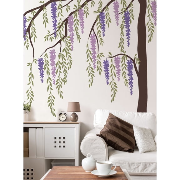 Wisteria Weeping Willow Tree Decal