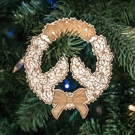 Ornament - OverWreath - Raw Wood 4x4in Ornament - OverWreath - Raw Wood 4x4in