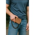 thumbnail image 5 of RFID safe Leather Bi-fold Chain Wallet for Men 18' Inch Stainless Biker Chain Rustic Brown Flip up Thumb ID Loop Closer, 5 of 7