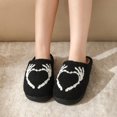 thumbnail image 6 of BERANMEY Halloween Slippers for Women Perfect Soft Plush Comfy Warm Slip-On Cute Womens Slippers Indoor Fluffy House Slippers for Women and Men Non-slip Fuzzy Flat Slides, 6 of 8