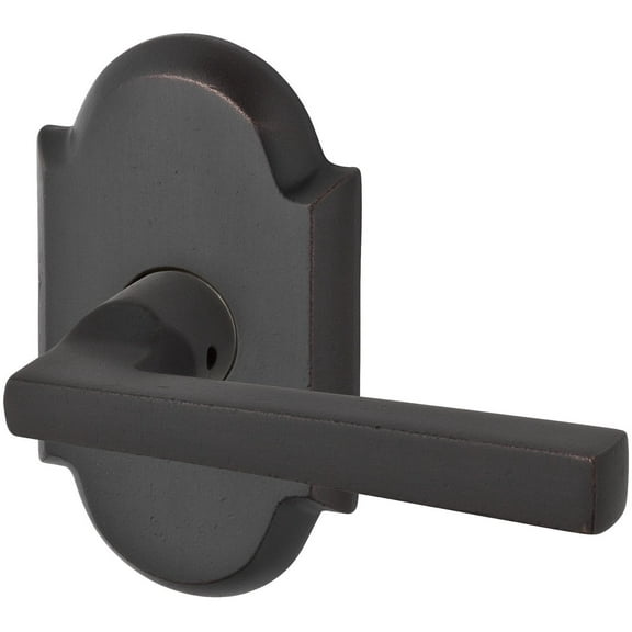 Baldwin Reserve Entaprar481 Entry Taper Lever Handle and Rustic Arch Rose Dark Bronze Finish