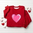 thumbnail image 2 of Valentine Sweatshirts for Girls Cute Print Hoodies Kids Long Sleeve Fall Spring Pullover Tops Business Tee Shirts Red 12-13Y, 2 of 5