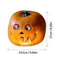 thumbnail image 3 of Halloween Pumpkin Decorations Resin Artificial Pumpkin Statue With Halloween Table Decor Novelty Pumpkin Decorations For Outdoor Porch Yard Halloween Decorations, 3 of 6