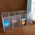 thumbnail image 4 of Pet Fence Portable Easy Assembly Translucent Plastic Cat Dog Enclosure for Small Medium Pet, 4 of 8