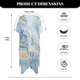 thumbnail image 6 of HELLHERO Polyester Long Kimono Swimsuit Cover Up for Pool Party Casual Lightweight Marble Grain, 6 of 6