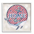 thumbnail image 4 of Stupell Industries Checkered Pattern Home Sign Anchor Whale Watercolor Graphic Art White Framed Art Print Wall Art, Design by Ziwei Li, 4 of 5
