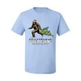 thumbnail image 2 of Wild Bobby, Squatching Through the Snow Bigfoot, Christmas, Men Graphic Tee, Light Blue, XX-Large, 2 of 4