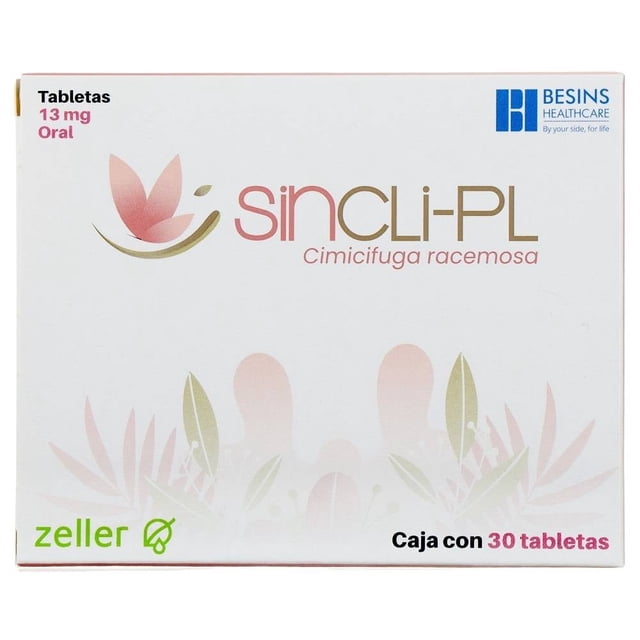 Sincli Pl Cimicifuga racemosa caja con 30 tabletas de 13mg cada una