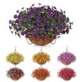 thumbnail image 4 of For DIY Chain Hanging Basket 10 Inch Artificial Violet Flower Arrangement Kit for Home Wedding Decor, 4 of 4