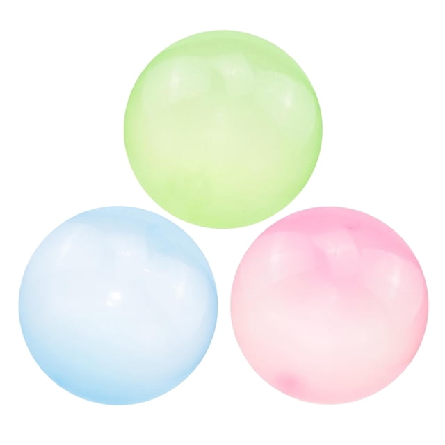 3x Bola De Burbujas Inflable Globo De Burbujas Fiesta Al Aire Libre Azul Rosa Verde L Sunnimix Bolas inflables de burbujas