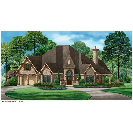 015-1291: Luxury European 3 Bed, 4 Bath Luxury Home Plan, 3118 Sq Ft: Full Blueprints with License to Build by Home Plan Marketplace - Lesuto