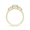 thumbnail image 2 of ANGARA Natural Heart-Shaped Aquamarine Engagement Ring with Diamonds in 14K Yellow Gold for Women (Size-7mm) | March Birthstone, Anniversary, Jewelry Gift for Women | Natural Aquamarine Ring, 2 of 10