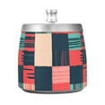 thumbnail image 7 of Yayeee Ashtray with Lid for Cigarette Smokeless Stainless Steel Home Ash Holder, Red Teal Plaid, 7 of 7