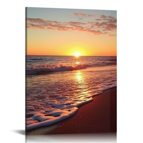 Pratyus Sunset Surfboarding Canvas Wall Art Home Decor Prints for Bedroom and Office - Fashionable Kitchen Wall Pictures, Perfect Gift Idea 12x16in