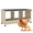 Nesting Box-3 holes, variant on TIMHAKA 96” Outdoor Large Chicken Coop, Wooden Chicken Run w/ Cover for 12 Chickens, Gray