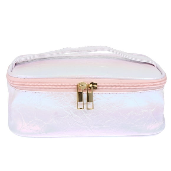 BRIGHTFUFU Bolsas de cosméticos PVC portátiles de 1 UNID PVC simple bolsa de almacenamiento de moda