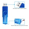 thumbnail image 4 of Samdata Unidades Flash Usb De 16 Gb, Paquete De 2 Unidades De Memoria Usb De 16 Gb, Unidad De Salto Con Luz Led Para Almacenamiento Y Copia De Seguridad (2 Colores: Negro Azul), 4 of 6