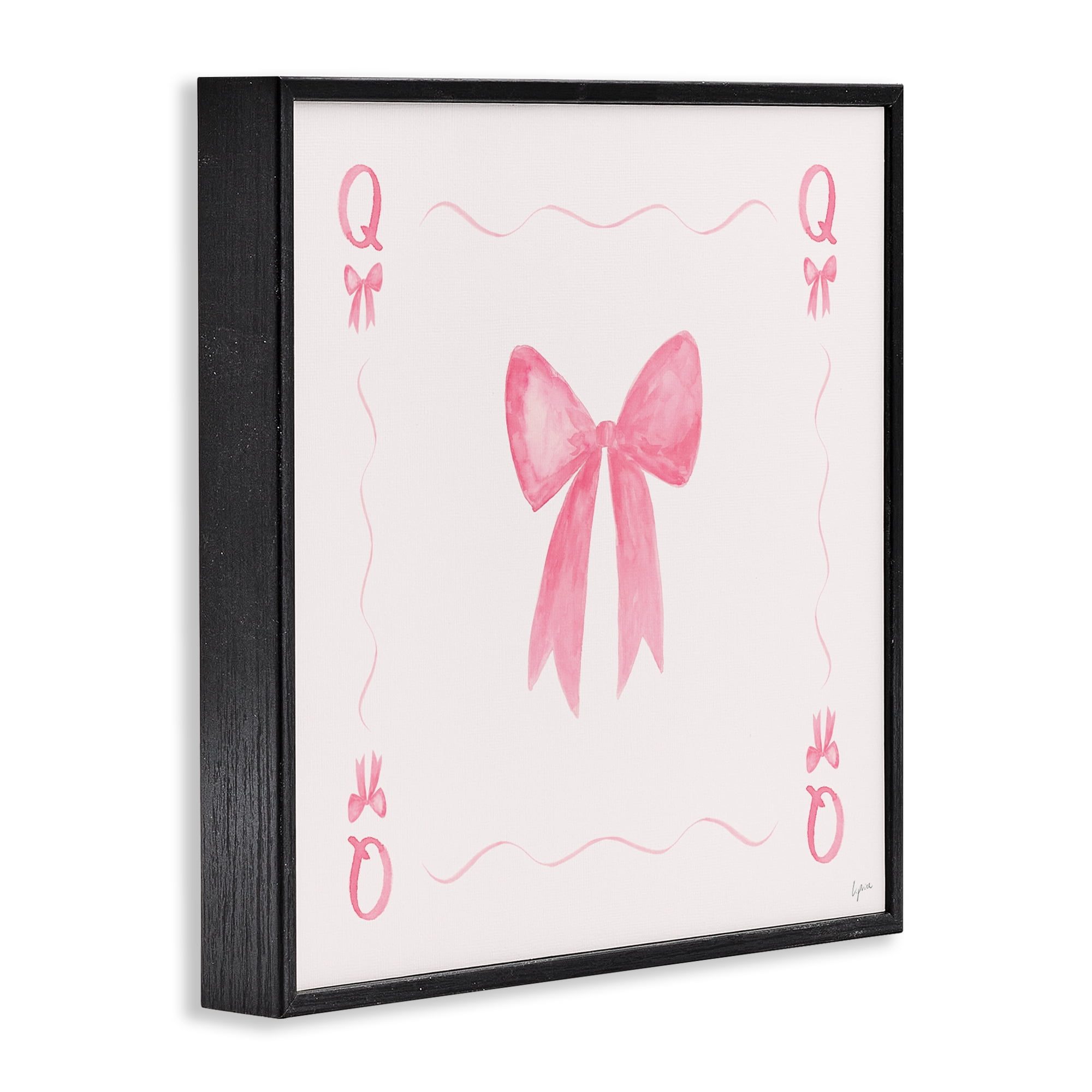 Stupell Industries Queen of Ribbons Card Black Framed Giclee Art, design by Lucille Price