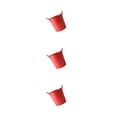thumbnail image 3 of ZheElen Metal Food Bucket Birthday Home Dining Hotel Reusable Washable Ice Cream French Fries Storage Container with Handles Red 3Set, 3 of 6