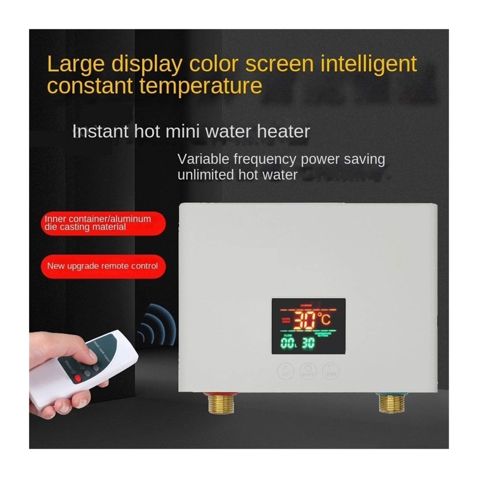 Hot Water Heater Instant Electric Water Heater Home Intelligent Constant Temperature And Rapid Heating Tankless Heater ,Safety Protections