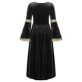 thumbnail image 4 of Robe de Princesse Médiévale pour Filles Robe Maxi Vintage de la Renaissance Tenue de Fête Noire 12, 4 of 7