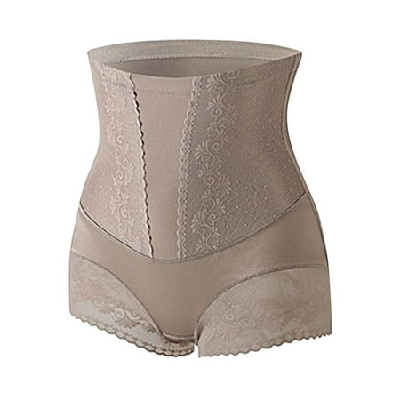 WMTBSRSW Clearance Women s Lace Shapewear Brief High Waisted Body Shaper Underwear Seamless Tummy Control Shapewear Panty Girdle