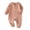 Brown, variant on Jalioing Infant Boys Girls Romper Long Sleeve Cotton Clothes Solid Color Footless Jumpsuit Fall Comfy Bodysuit for Baby