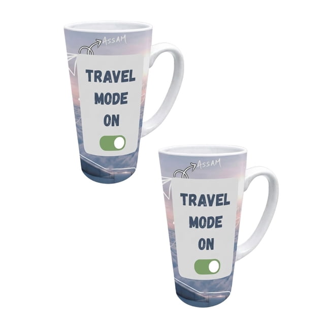 Duo de tazas de cerámica 502 ml Viajeros TINK