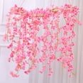 thumbnail image 5 of 4/2/1 Pack Artificial Cherry Blossom Vine,1.8M Artificial Silk Flowers Hanging Plant Garland for Home Wedding Indoor Outdoor Garden Wall Decor Party Decoration, 5 of 8