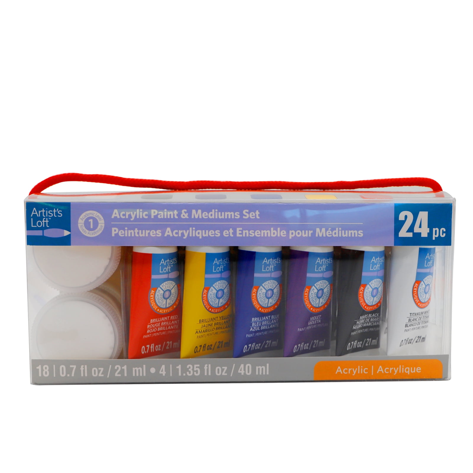 18 Color Acrylic Paint & Mediums Set by Artist's Loft - 21ml