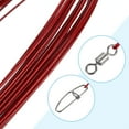 thumbnail image 4 of Uxcell 1.97" Fishing Leaders Wire Stainless Steel Fishing Leaders Trace Line with Swivels and Snaps, 30 Pack, Green, Red, 4 of 4