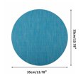 thumbnail image 2 of Unique Bargains 2 Pcs Round Bamboo-like Texture Placemat Blue, 2 of 5