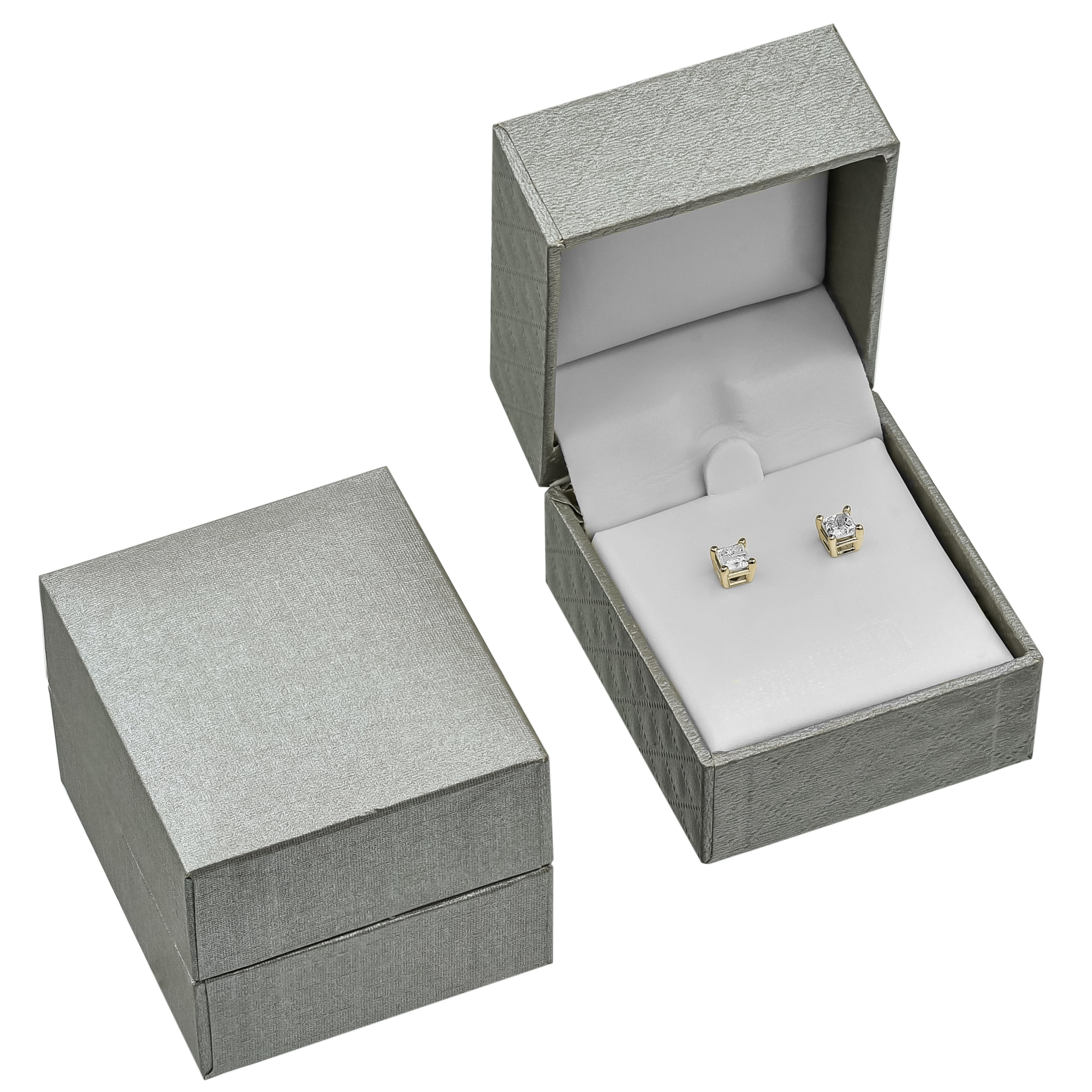 Unique Brilliance 0.75 Carat T.W. Princess Diamond Stud Earring in 14K Yellow Gold (I-J, I2-I3)