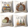 thumbnail image 2 of Clearance! EQWLJWE Fall Decor Pillow Covers 18x18 Set of 4 Pumpkin Farmhouse Decorations Pumpkin Maple Farm Truck Throw Cushion Case for Fall Thanksgiving Home Decorative Pillows, 2 of 4